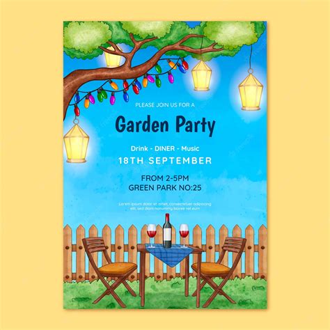 Summer garden party barbecue background, flat design, vector Stock ...