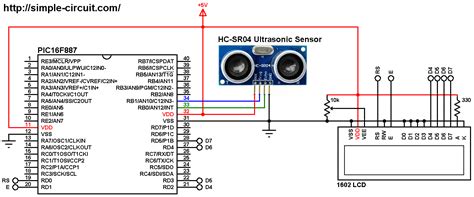 HC SR04 Sensor Circuit Diagram