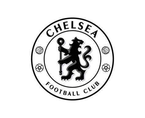 Chelsea Club Logo Black And White Symbol Premier League Football Abstract Design Vector ...