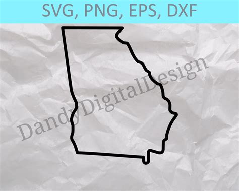 Georgia State Outline SVG, GA Outline SVG, State Outline, Cricut or ...