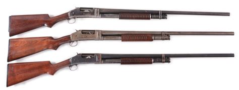 Lot Detail - (C) LOT OF 3: WINCHESTER MODEL 1897 PUMP ACTION SHOTGUNS.