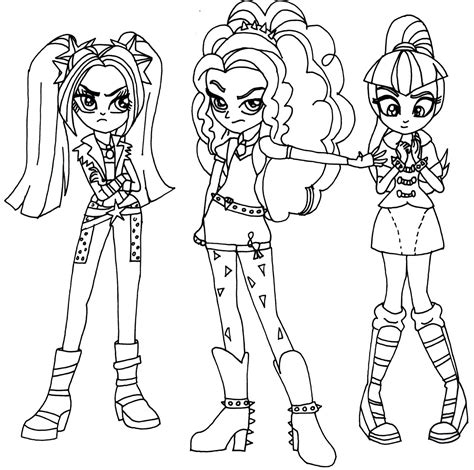 Desenho de Grupo musical As Dazzlings para colorir - Tudodesenhos