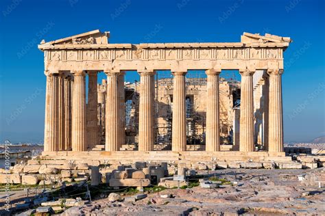 The Parthenon Temple in Acropolis of Athens, Greece. Stock Photo ...