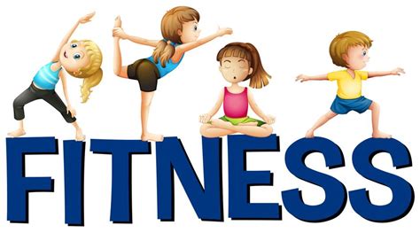 Word fitness with people doing yoga 445368 Vector Art at Vecteezy