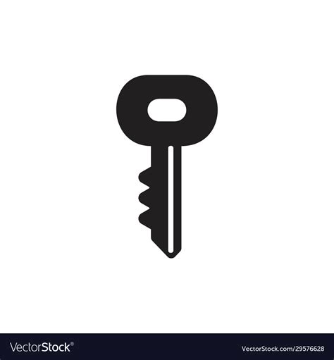 Simple key silhouette vintage design Royalty Free Vector