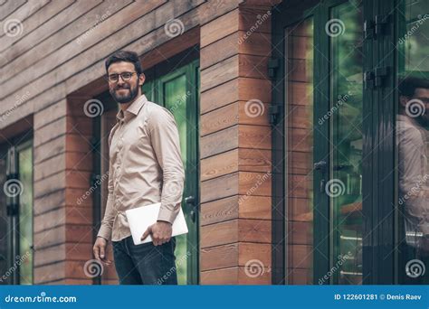 Young man with laptop stock image. Image of hipster - 122601281