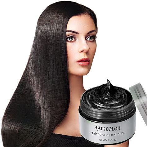 Amazon.com: Black Hair Dye Temporary Hair Color Wax,Black Hair Spray ...