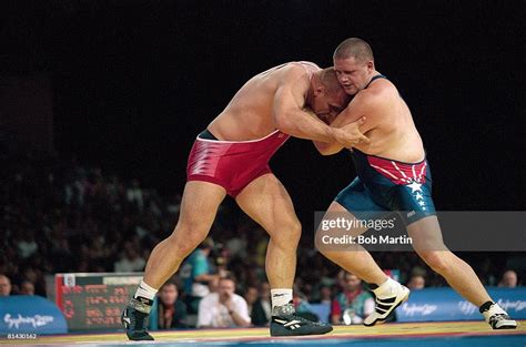 Summer Olympics, USA Rulon Gardner in action vs RUS Alexander Karelin... News Photo - Getty Images