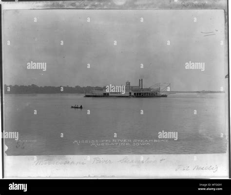 Mississippi River steamboat, Muscatine, Iowa Stock Photo - Alamy