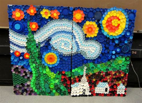 Mrs. Art Teacher!: every cap counts-our bottle cap mural