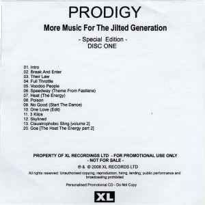 The Prodigy - More Music For The Jilted Generation (2008, CDr) | Discogs