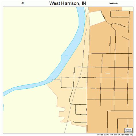 West Harrison Indiana Street Map 1882790