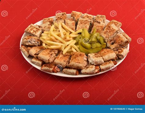 Arabic Shawarma Sandwich, Syrian Chicken Shawarma, With Fried Potatoes ...