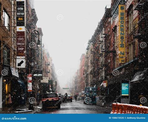 New York City Snowy Streets Editorial Image - Image of road, streets ...