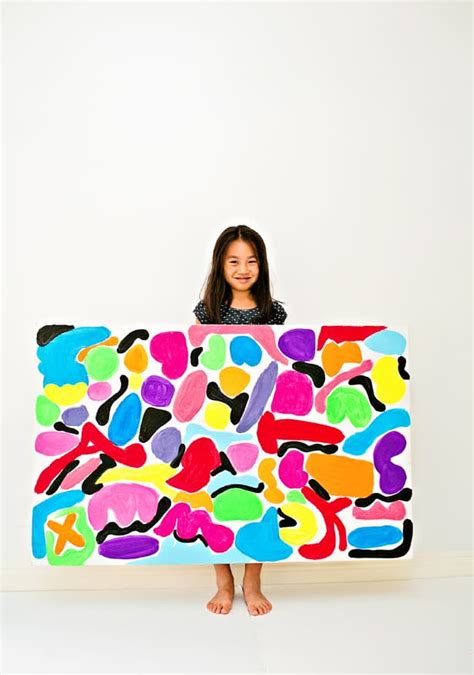 Kid Painting On Canvas