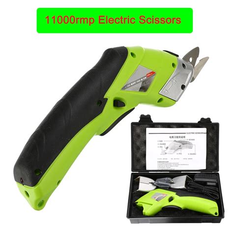 Multipurpose 110V 220V Electric Scissors Fabric Leather Cloth Cutting Cordless Chargeable Fabric ...