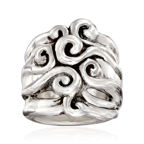 Ross-Simons - Ross-Simons Sterling Silver Multi-Swirl Ring - Walmart.com - Walmart.com