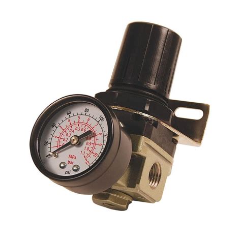 Primefit 1/4 in. NPT Mini Air Regulator with Steel-Protected Gauge R1401G - The Home Depot