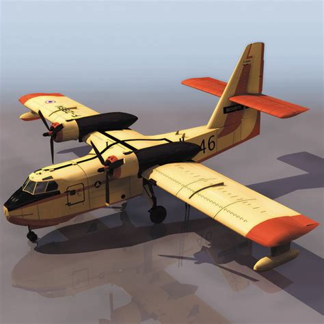 Canadair CL-215 firefighting amphibious aircraft 3d model 3DS files free download - modeling ...