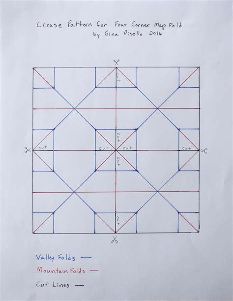 UnBound: A Paper Art Blog: Four Corner Map Fold