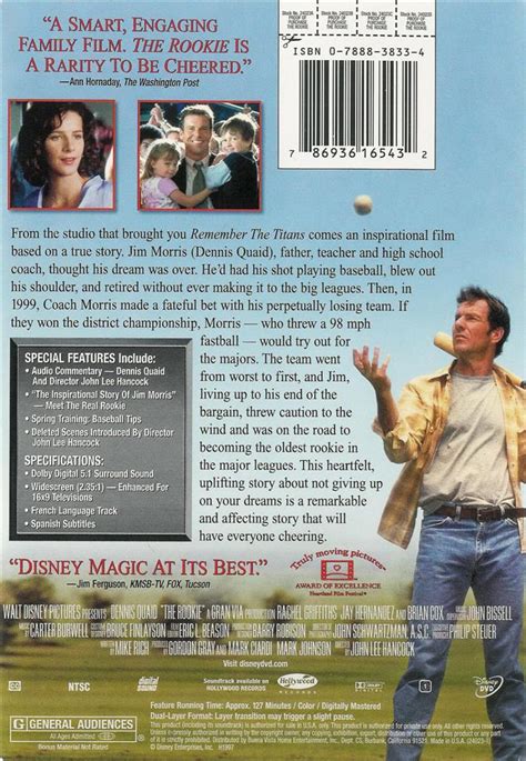 The Rookie ~ Dennis Quaid ~ DVD WS ~ FREE Shipping Within USA ...