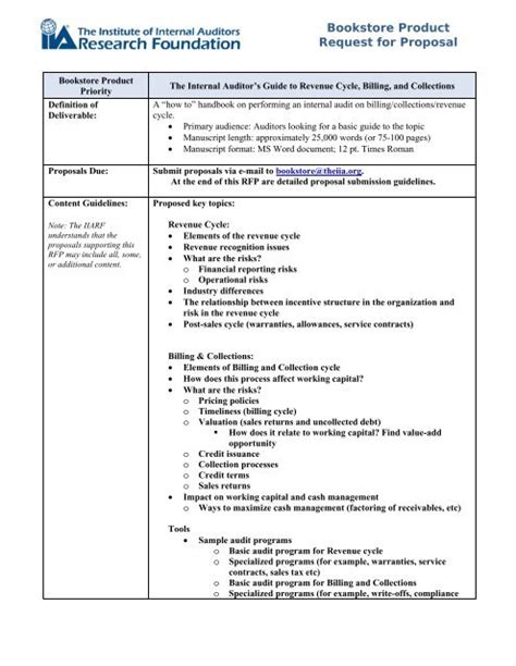 Internal Audit Programme Template Database