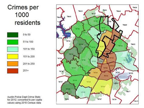 Austin crime map - Crime map Austin (Texas - USA)