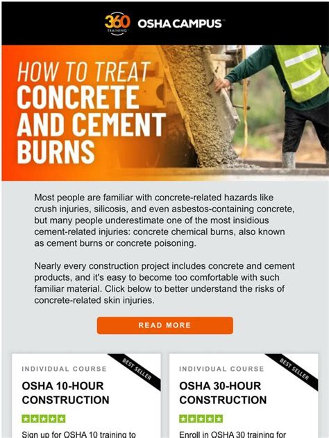 360training.com: Are you ready to treat concrete and cement burns?🚑 ...