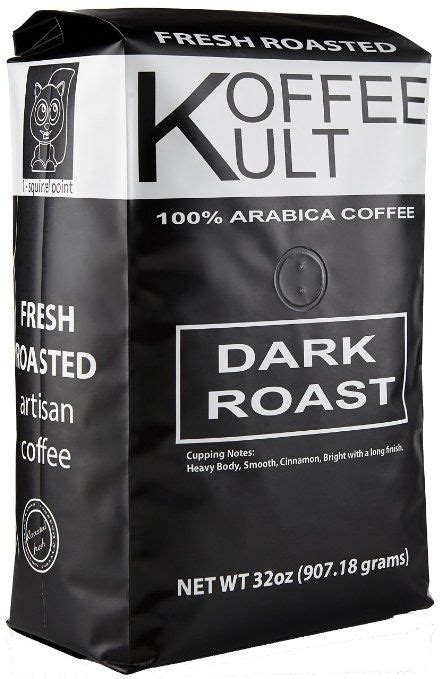 Koffee Kult Dark Roast Whole Bean Coffee - Small Batch Gourmet Aromatic ...