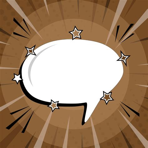 Speech bubble image on brown background. Comic style. 15569683 Vector ...