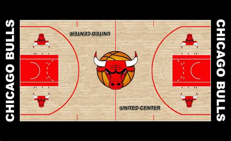 Chicago Bulls Basketball Court drawing free image download