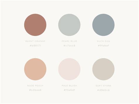 Soft colour palette for Minali Brand | Minimal color palette, Brand ...