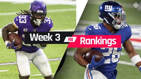 Fantasy RB Rankings Week 3: Who to start, sit at running back in ...