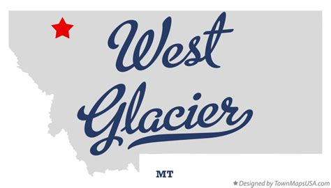 Map of West Glacier, MT, Montana