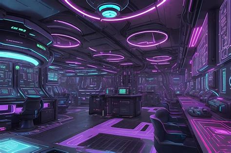 Premium AI Image | Cyberpunk Futuristic Science Lab