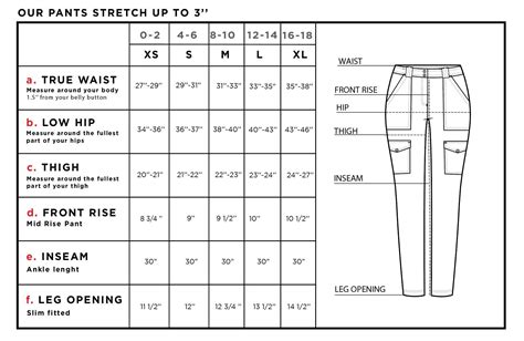 Kate Skinny Cargo Pant Size Chart – Anatomie, 44% OFF