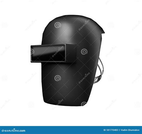 Welding Mask Isolated on White Background 3d Render Stock Illustration - Illustration of closeup ...