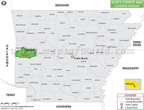 Scott County Map, Arkansas