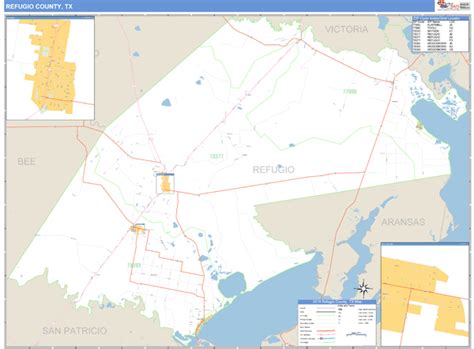 Refugio County, Texas Zip Code Wall Map | Maps.com.com