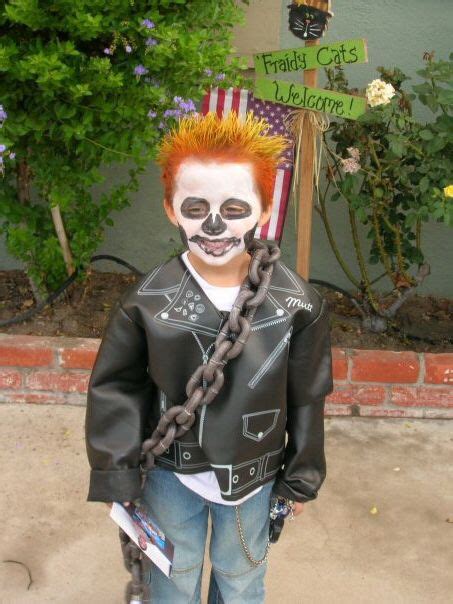 The Ghostrider. My 6 year old sons favorite costume! Easy Halloween Face Painting, Halloween ...
