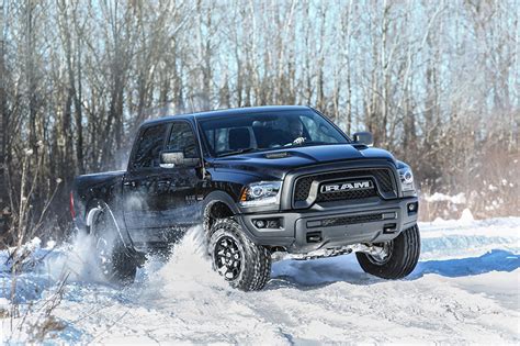 Desktop Wallpapers Dodge 2017 Ram 1500 Rebel Black Crew Cab Winter