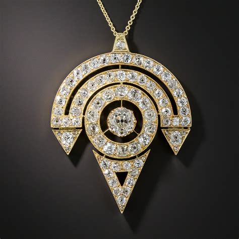 Vintage 18K Diamond Pendant Necklace - Antique & Vintage Necklaces ...