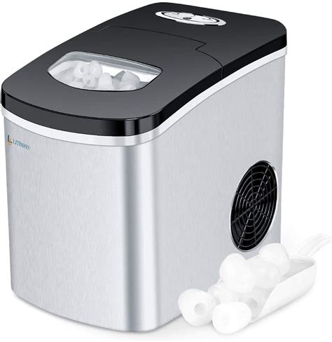 LITBOOS Portable Ice Maker Machine for Countertop, 9 Bullet Ice Cube ...