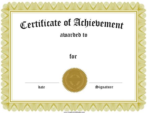 Free Customizable Printable Certificates Of Achievement for… | Certificate of completion ...