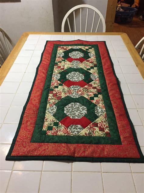 Christmas Gift Quilted Table Runner Christmas Wreath Table - Etsy | Quilted table runners ...