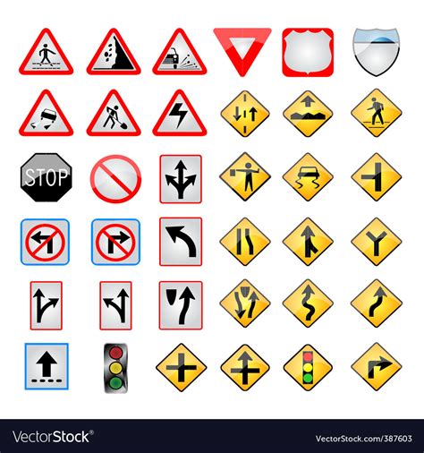 Transport signs Royalty Free Vector Image - VectorStock