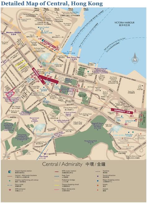 Central Hong Kong map - Hong Kong central map (China)