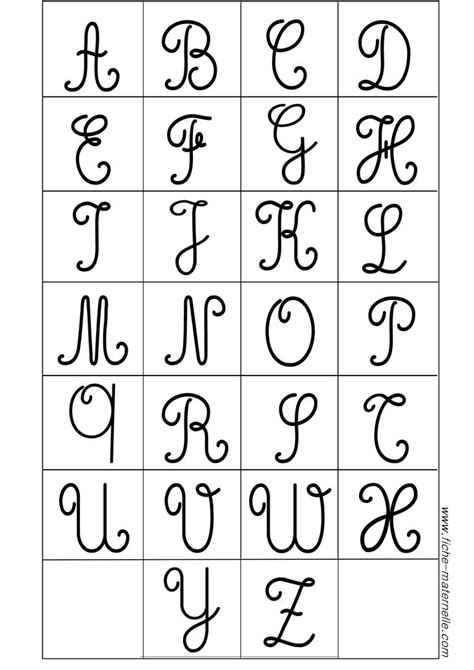 Alphabet | Toutes les lettres de l Plus Cursive Fonts Alphabet, Tattoo ...