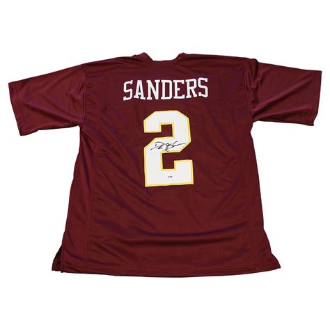 Deion Sanders FSU Seminoles Autographed Signed Custom Garnet Jersey ...