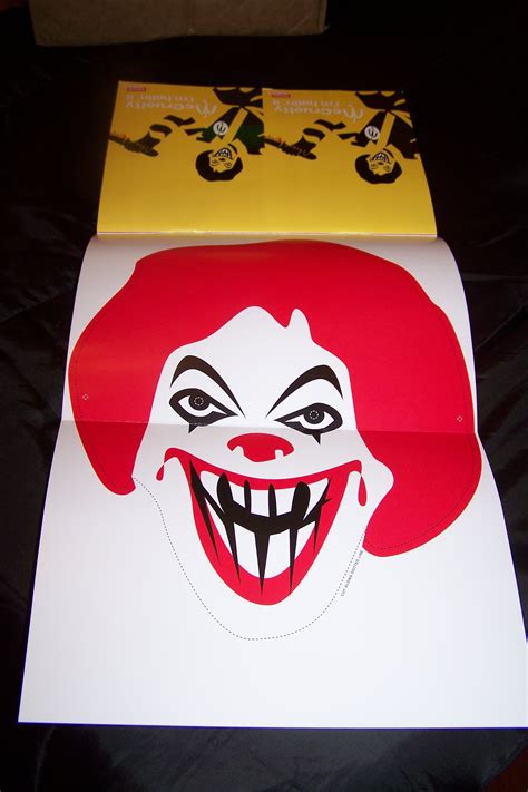 Free Evil Ronald McDonald Mask from PETA • Free Stuff Times What I Got